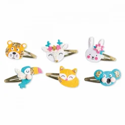 Janod 6 Barrettes Animaux Pailletés à Créer* Collection