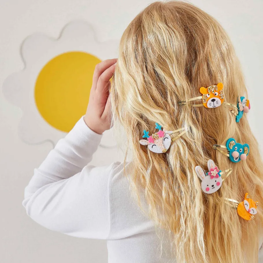 Janod 6 Barrettes Animaux Pailletés à Créer* Collection "Les Ateliers Bijoux" & Les Perles