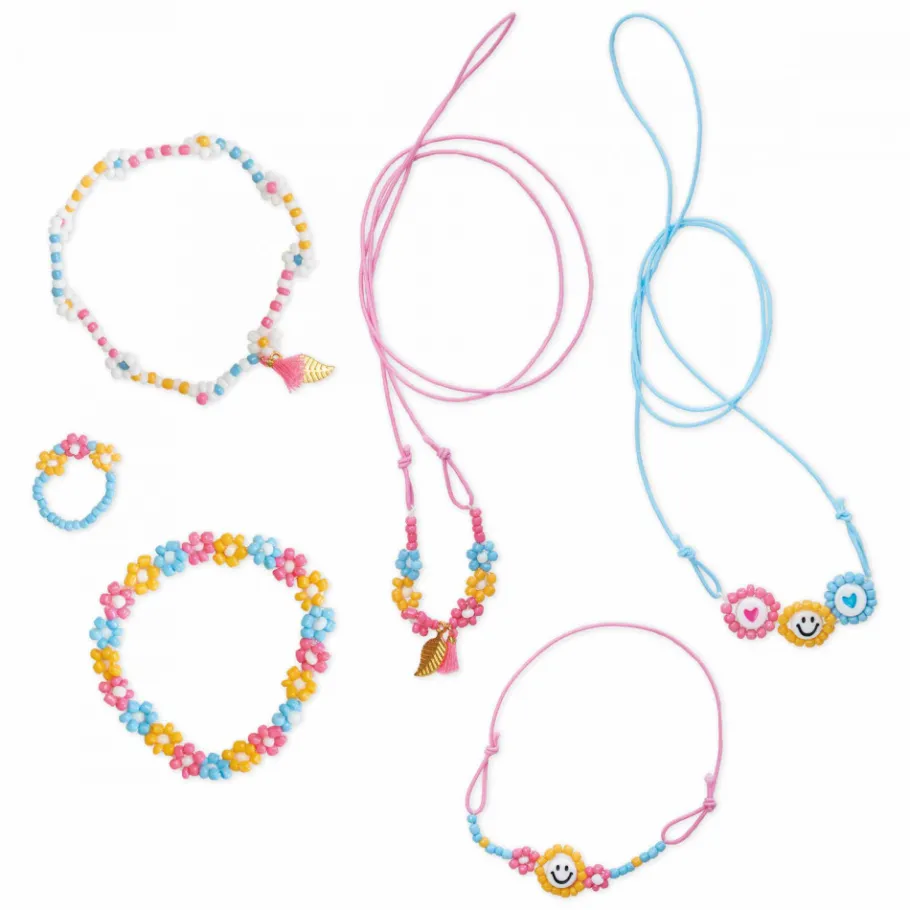 Janod 6 Bijoux Fleurs en Perles à Créer* Collection "Les Ateliers Bijoux" & Les Perles