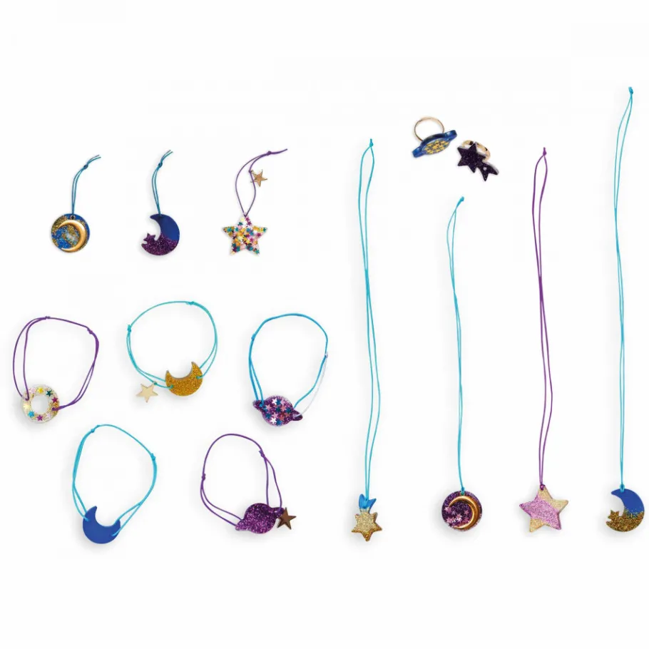 Janod 14 Bijoux Résine Galaxy à Créer* Collection "Les Ateliers Bijoux" & Les Perles