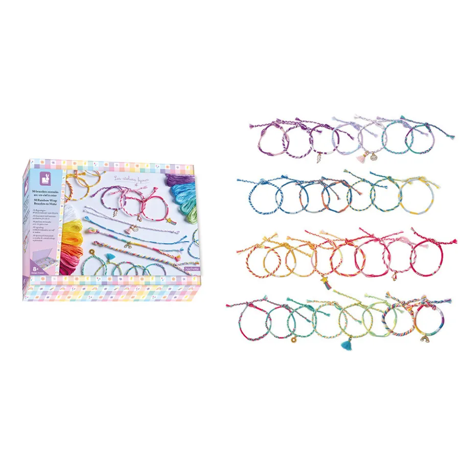 Janod 30 Bracelets Enroulés Arc-En-Ciel* Collection "Les Ateliers Bijoux" & Les Perles