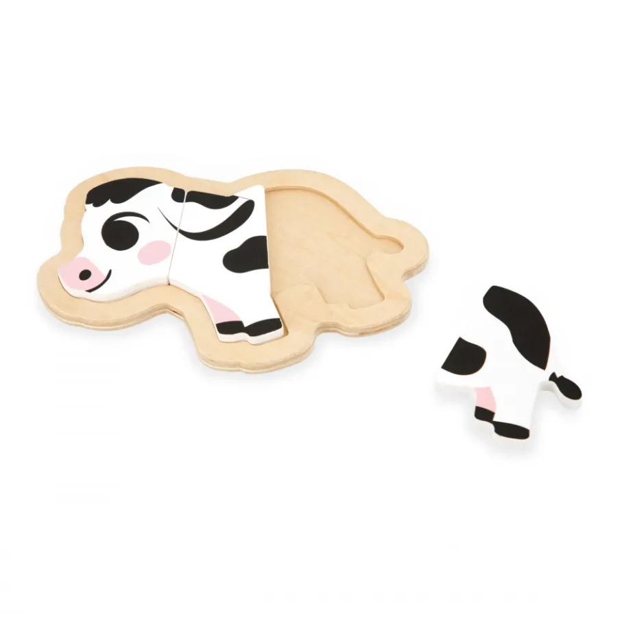 Janod 4 Puzzles Evolutifs Ferme* Tracteurs & Animaux De La Ferme|Puzzles En Bois Premier Âge