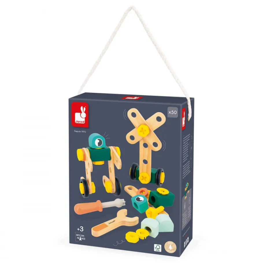 Janod Baril Brico'Kids 50 pièces (bois)* Établis, Outils & Bricolage