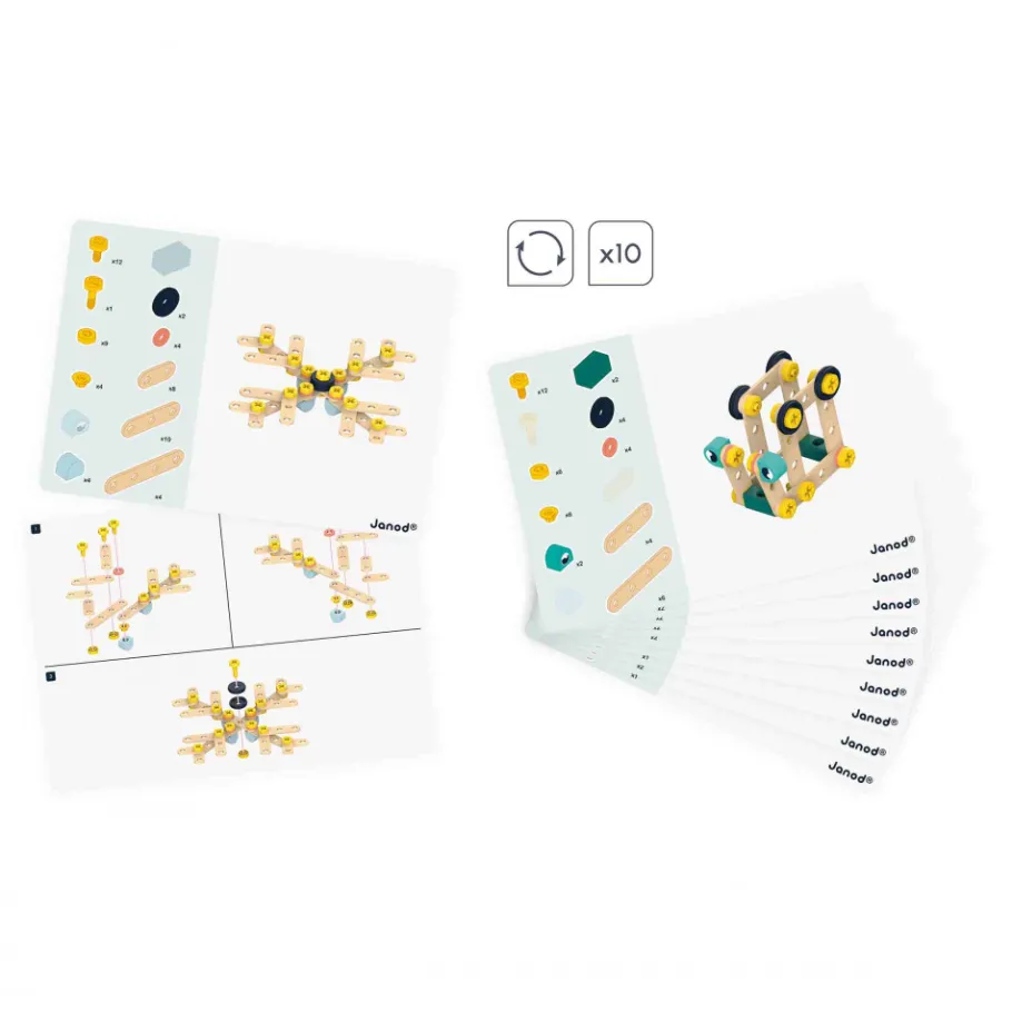 Janod Baril Brico'Kids 100 pièces (bois)* Établis, Outils & Bricolage