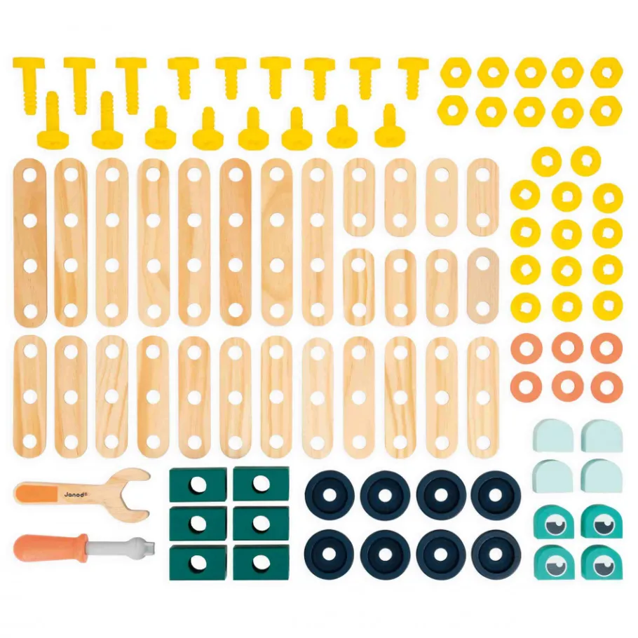 Janod Baril Brico'Kids 100 pièces (bois)* Établis, Outils & Bricolage
