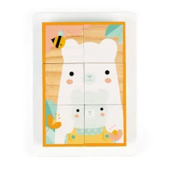 Janod Barquette 6 Cubes Pure (bois)* Cubes & Pyramides