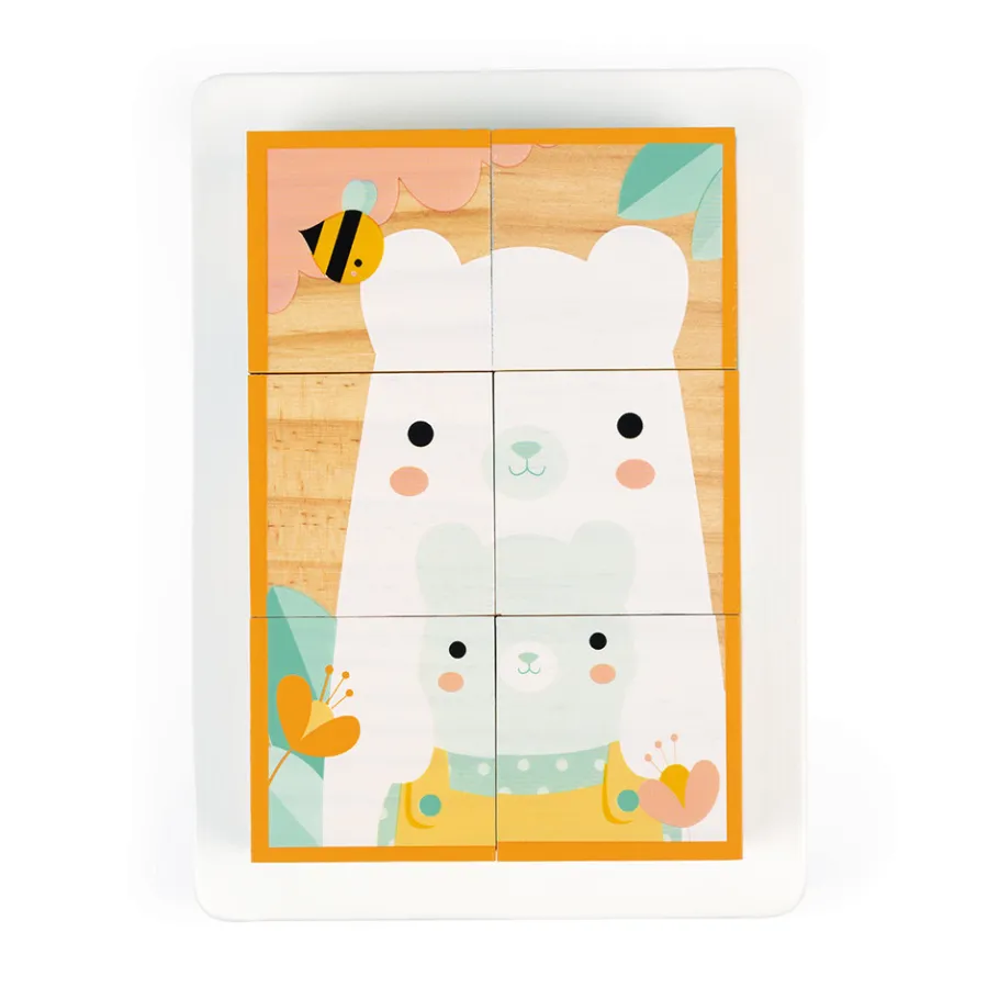 Janod Barquette 6 Cubes Pure (bois)* Cubes & Pyramides