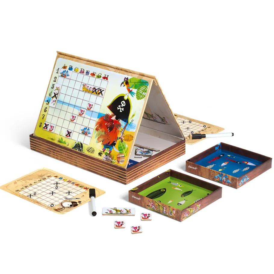 Janod Bataille Navale Pirates* Jeux Éducatifs Primaire|Jeux Éducatifs Magnétiques