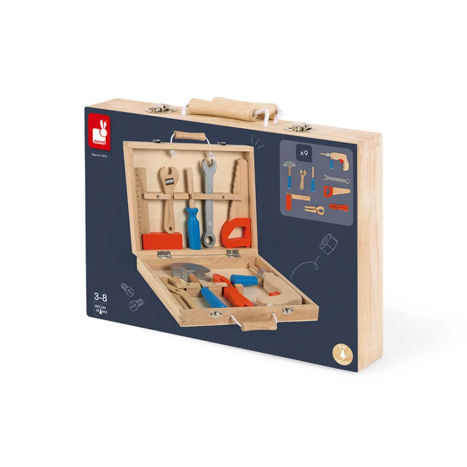 Janod Boite à outils Brico'Kids (bois)* Établis, Outils & Bricolage