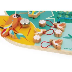 Janod Busy-board Crocodile en bois Tropik* Bouliers, Loopings & Panneaux D'Activités|Manipulation & Encastrement
