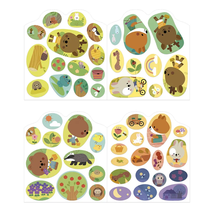 Janod Cahier de Stickers et Décors La Forêt* Mosaïques & Gommettes