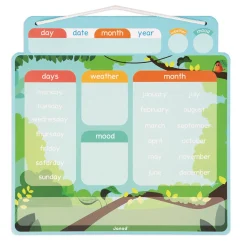 Janod Calendrier Magnétique - Anglais* Jeux Éducatifs Primaire|Jeux Éducatifs Maternelle