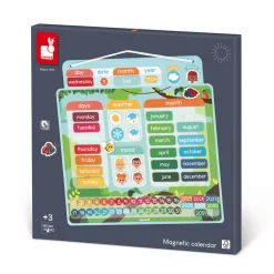 Janod Calendrier Magnétique - Anglais* Jeux Éducatifs Primaire|Jeux Éducatifs Maternelle