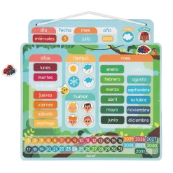 Janod Calendrier Magnétique - Espagnol* Jeux Éducatifs Primaire|Jeux Éducatifs Maternelle