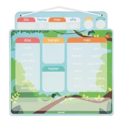 Janod Calendrier Magnétique - Espagnol* Jeux Éducatifs Primaire|Jeux Éducatifs Maternelle