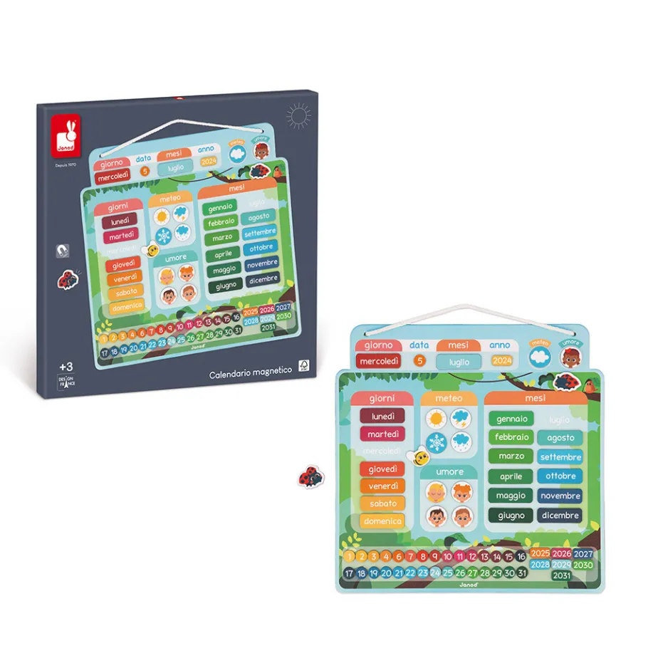 Janod Calendrier Magnétique - Italien* Jeux Éducatifs Primaire|Jeux Éducatifs Maternelle