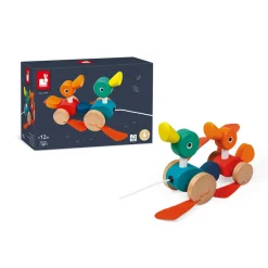 Janod Canard Family à promener (bois)* Jouets À Promener & À Pousser