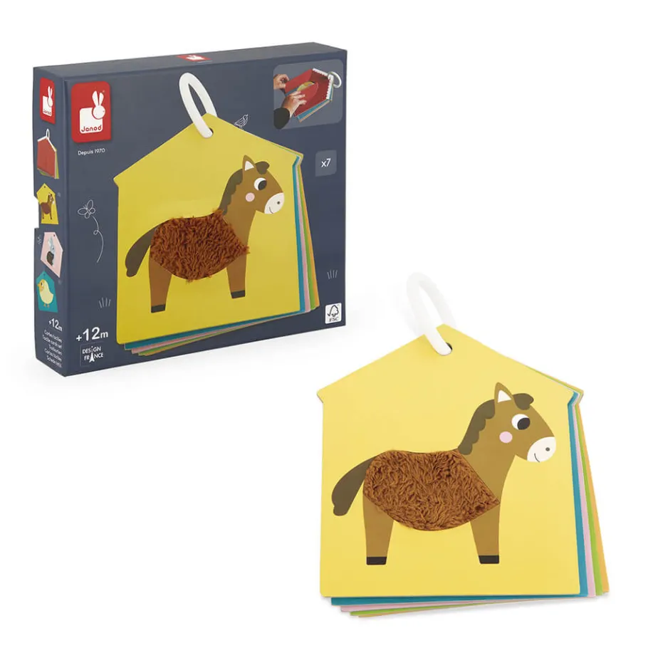 Janod Cartes Tactiles Ferme* Tracteurs & Animaux De La Ferme|Formes & Couleurs