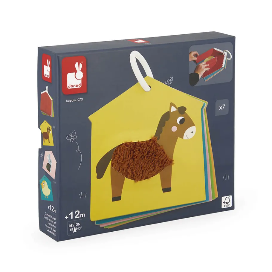 Janod Cartes Tactiles Ferme* Tracteurs & Animaux De La Ferme|Formes & Couleurs