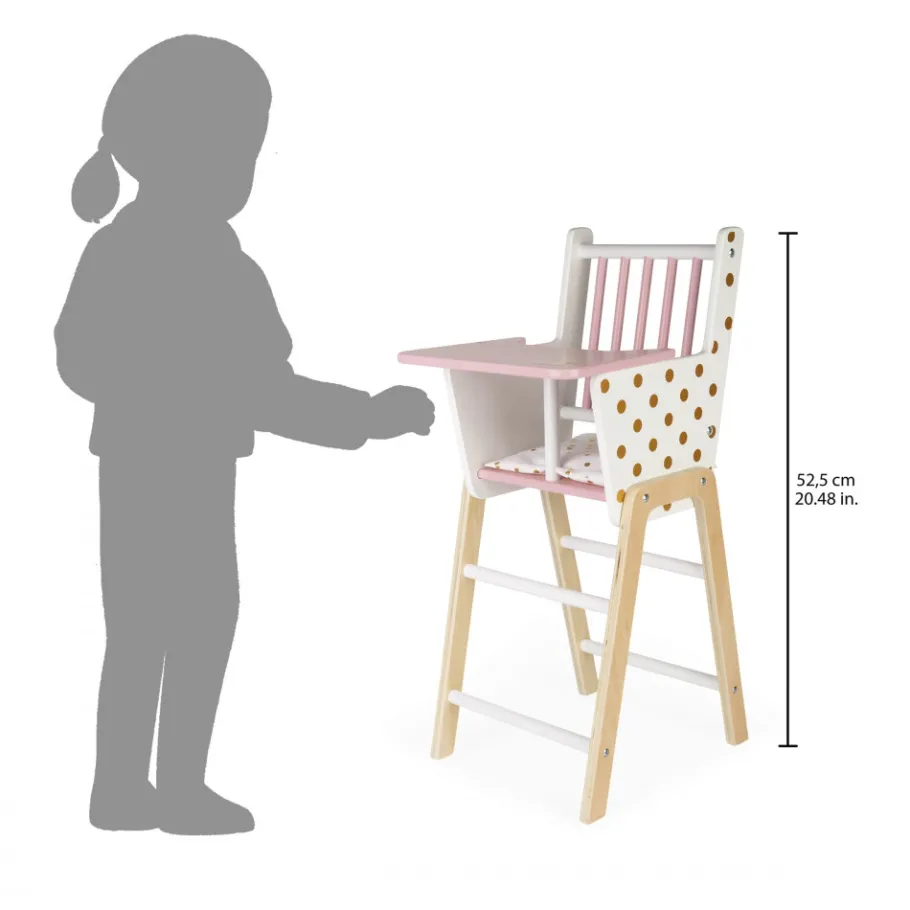 Janod Chaise Haute Candy Chic (bois)* Accessoires Poupons, Poupées & Ménage