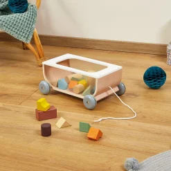 Janod Chariot de Cubes Sweet Cocoon (bois)* Formes & Couleurs|Cubes & Pyramides