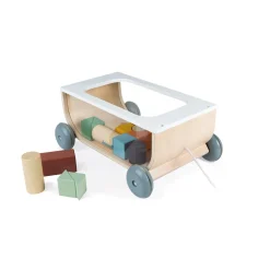 Janod Chariot de Cubes Sweet Cocoon (bois)* Formes & Couleurs|Cubes & Pyramides
