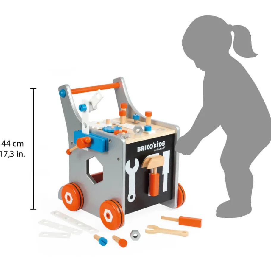 Janod Chariot magnétique Brico'Kids (bois)* Établis, Outils & Bricolage|Jouets À Bascule, Porteurs & Chariots