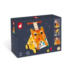 Janod Chariot Multi-Activités Chat (bois)* Bouliers, Loopings & Panneaux D'Activités|Manipulation & Encastrement