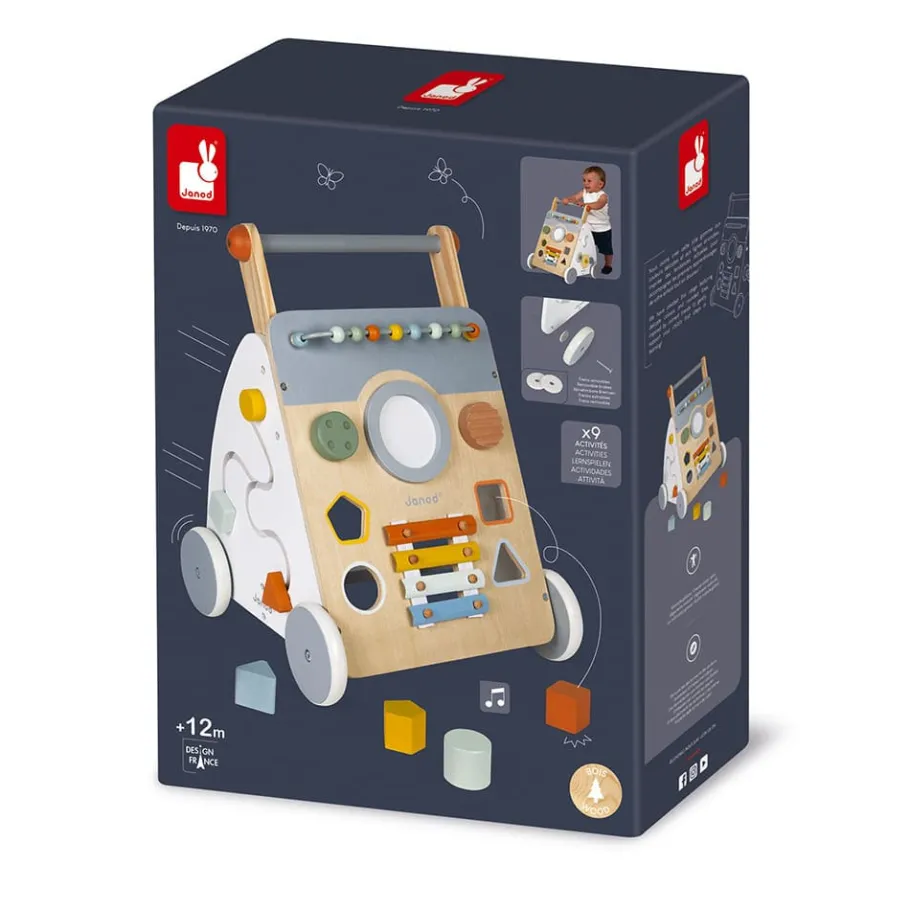 Janod Chariot Multi-Activités Sweet Cocoon en bois* Jouets Musicaux|Jouets À Bascule, Porteurs & Chariots