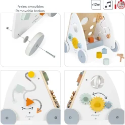 Janod Chariot Multi-Activités Sweet Cocoon en bois* Jouets Musicaux|Jouets À Bascule, Porteurs & Chariots