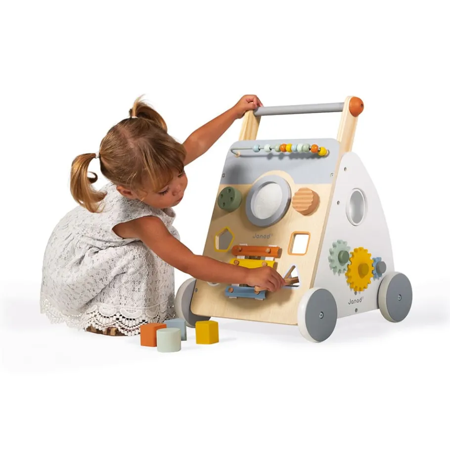 Janod Chariot Multi-Activités Sweet Cocoon en bois* Jouets Musicaux|Jouets À Bascule, Porteurs & Chariots