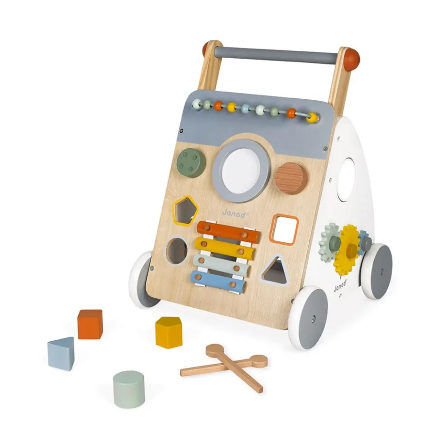 Janod Chariot Multi-Activités Sweet Cocoon en bois* Jouets Musicaux|Jouets À Bascule, Porteurs & Chariots