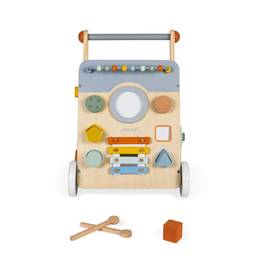 Janod Chariot Multi-Activités Sweet Cocoon en bois* Jouets Musicaux|Jouets À Bascule, Porteurs & Chariots