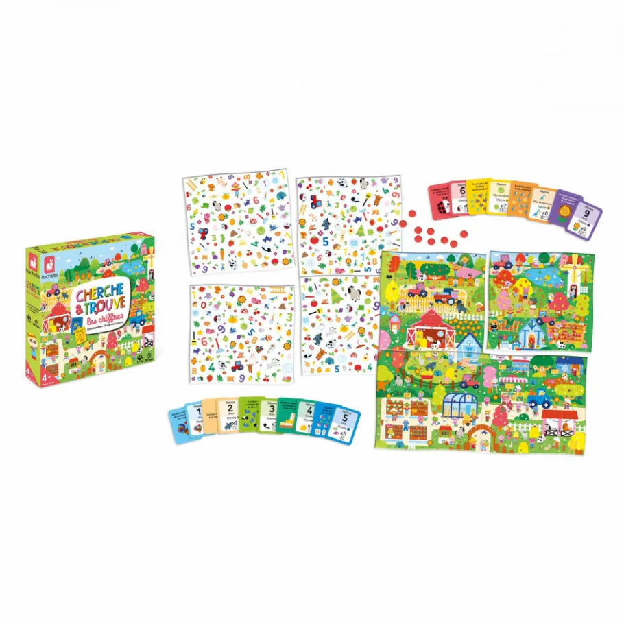 Janod Cherche et Trouve les Chiffres* Jeux De Mémoire & D'Associations|Jeux Éducatifs Maternelle