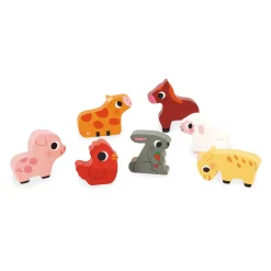 Janod Chunky Puzzle Ferme 7 pièces* Tracteurs & Animaux De La Ferme|Puzzles En Bois Premier Âge