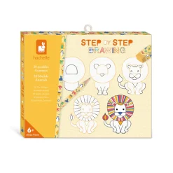 Janod Coffret Créatif Dessin 20 Modèles Animaux* Peinture Par Numéro & Coloriage