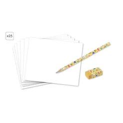 Janod Coffret Créatif Dessin 20 Modèles Animaux* Peinture Par Numéro & Coloriage