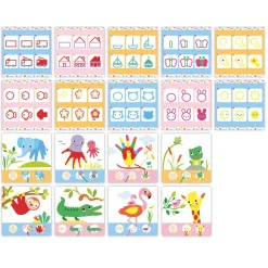 Janod Coffret Créatif Dessin et Coloriage - 3 ans* Peinture Par Numéro & Coloriage