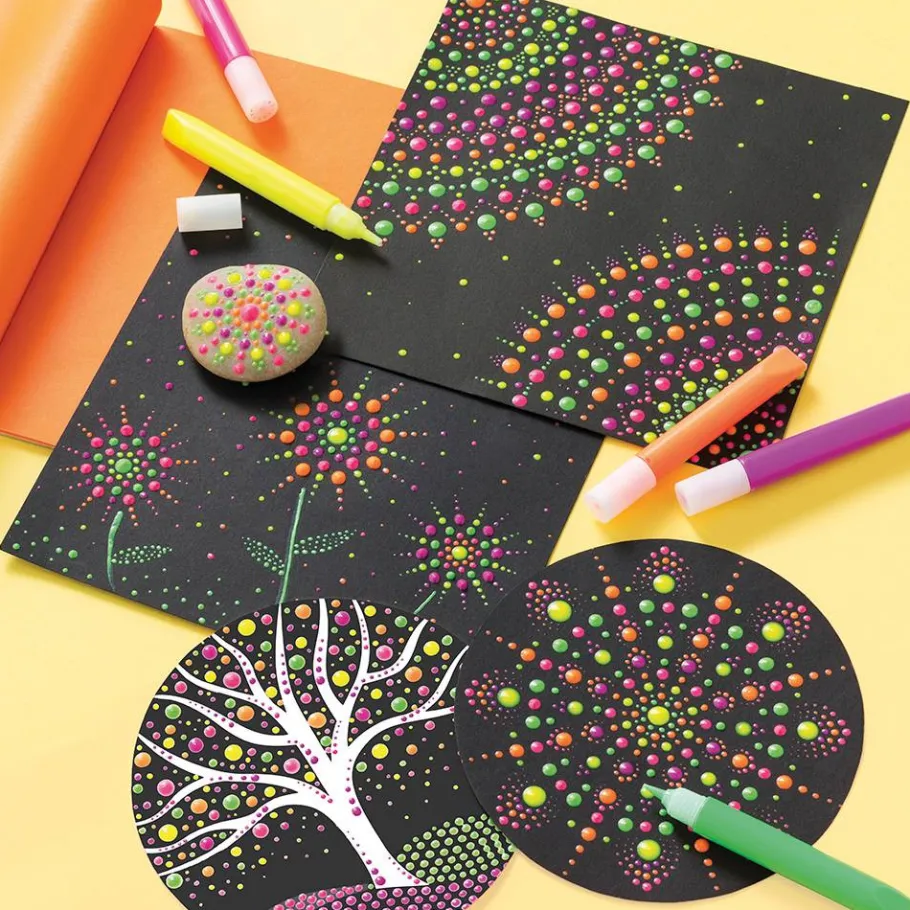 Janod Coffret créatif Dots Painting* Peinture Par Numéro & Coloriage