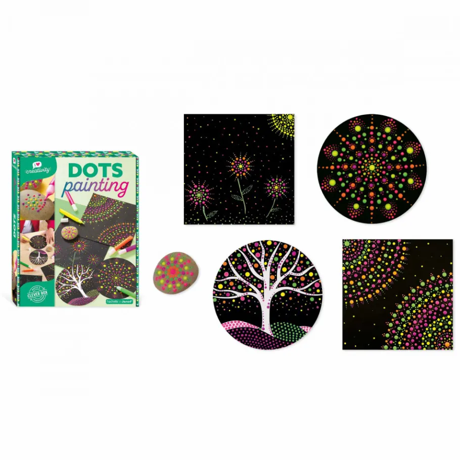 Janod Coffret créatif Dots Painting* Peinture Par Numéro & Coloriage