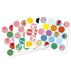 Janod Coffret Créatif Gommettes Autour de l'étang - 2 ans* Mosaïques & Gommettes