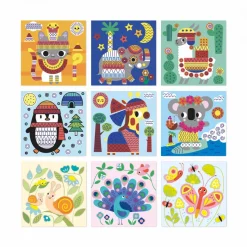 Janod Coffret Créatif Multiactivités - 4 ans* Peinture Par Numéro & Coloriage|Mosaïques & Gommettes