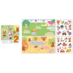 Janod Coffret Créatif Stickers Epais Repositionnables - 2 ans* Mosaïques & Gommettes