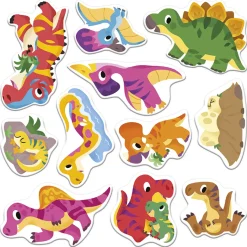 Janod Coffret Créatif Stickers Epais Repositionnables Dinos - 2 ans* Mosaïques & Gommettes