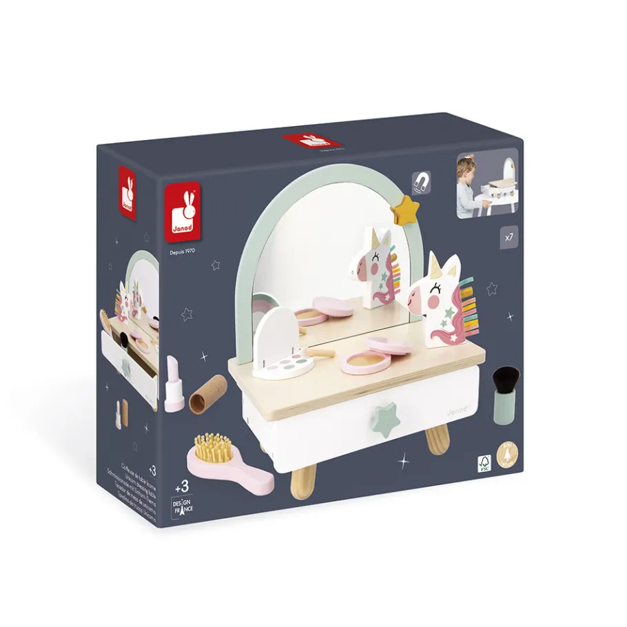 Janod Coiffeuse de table en bois Licorne* Beauté