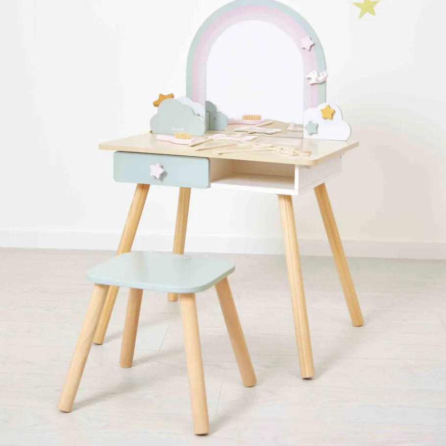 Janod Coiffeuse en bois et accessoires Licorne* Tables & Mobilier|Beauté