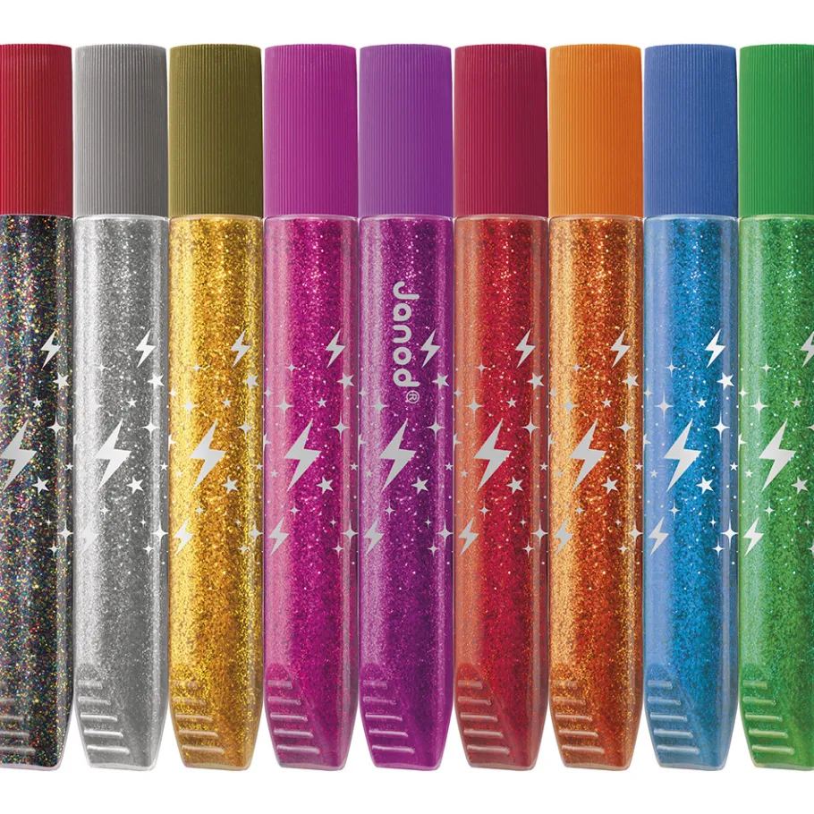 Janod Colle à Paillettes x9 tubes* Peinture Par Numéro & Coloriage|Tampons & Papeterie