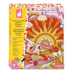 Janod Contours Et Motifs Pailletés Dreamland* Peinture Par Numéro & Coloriage|Collection "Les Ateliers Du Calme"