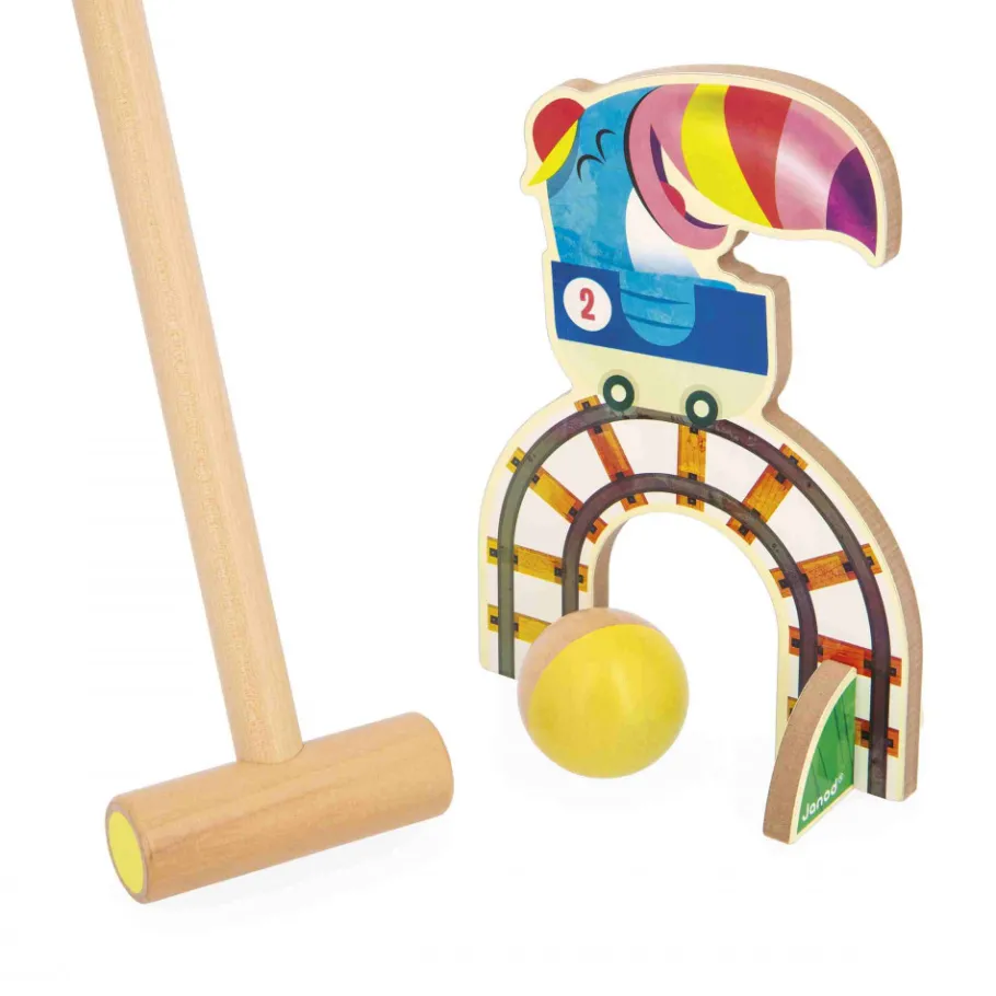 Janod Croquet Grand Huit Applepop* Sports & Activités D'Extérieur
