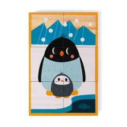 Janod Cubes en bois animaux - Partenariat WWF®* Cubes & Pyramides|Manipulation & Encastrement